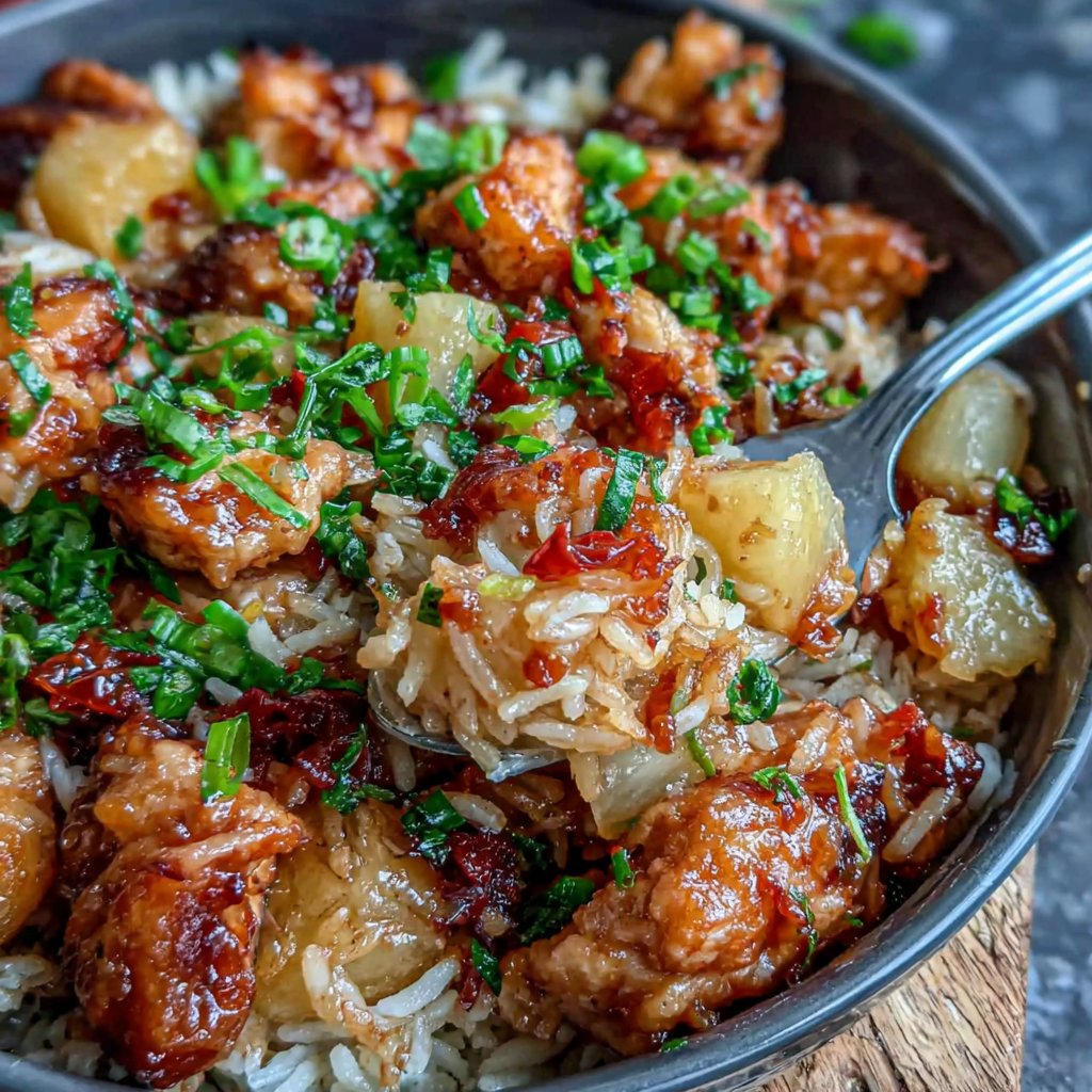 Pineapple Chicken And Rice One Pot