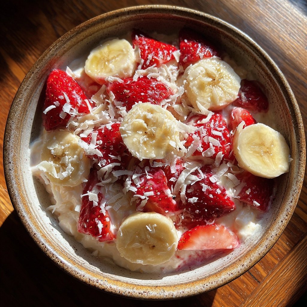 Strawberry Banana Cottage Cheese Bowl