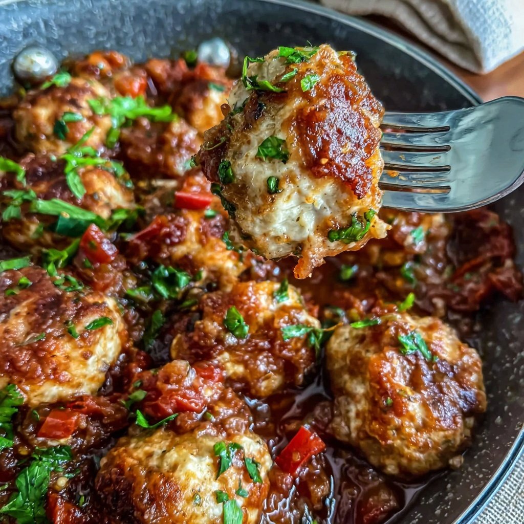 Ground Turkey Meatball Skillet