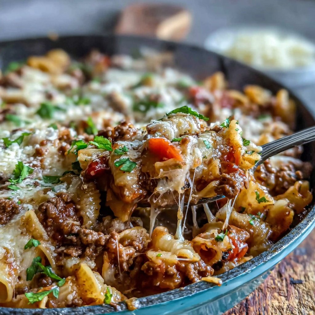 Ground Beef Taco Pasta Skillet