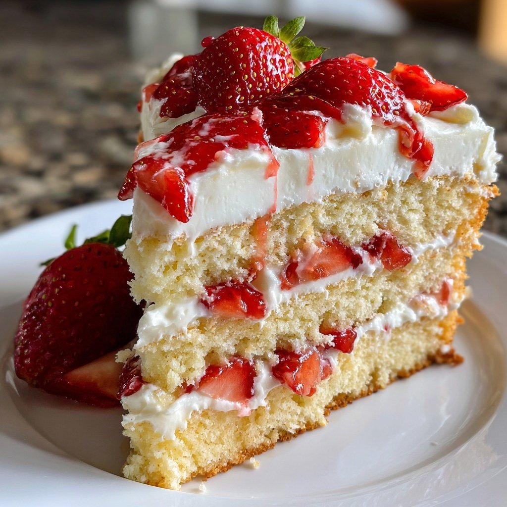Strawberry Shortcake Sheet Cake