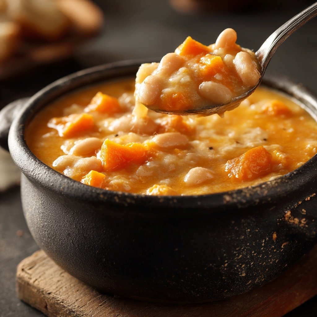 Healthy Crockpot Sweet Potato White Bean Stew