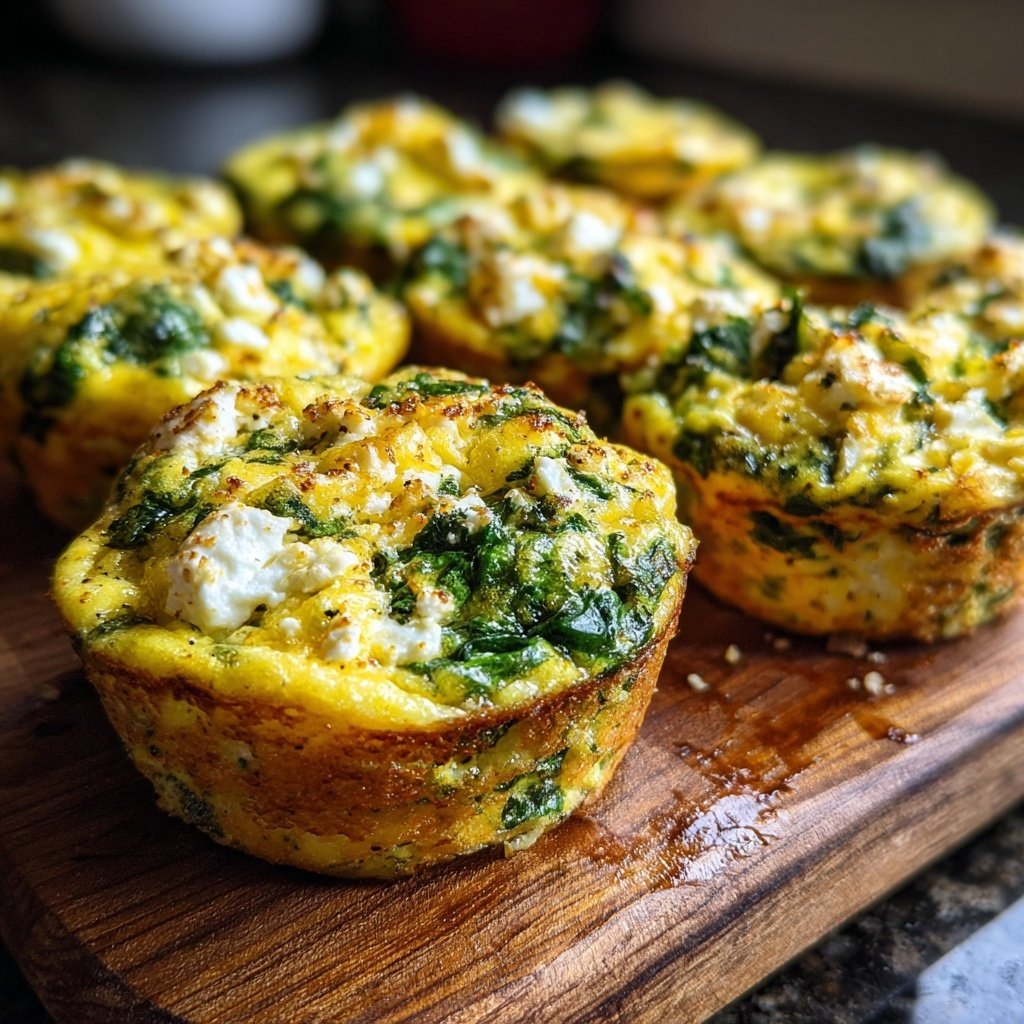 Breakfast Spinach And Feta Egg Muffins