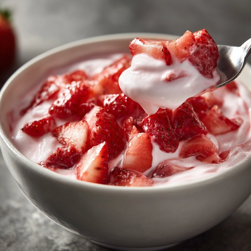Fresh Strawberry Yogurt Bowl