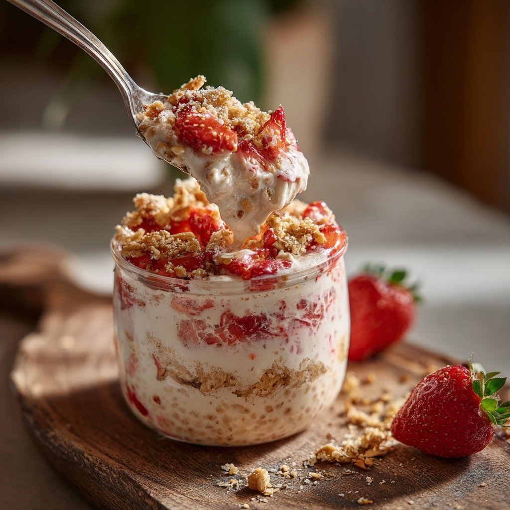Strawberry Cheesecake Overnight Oats
