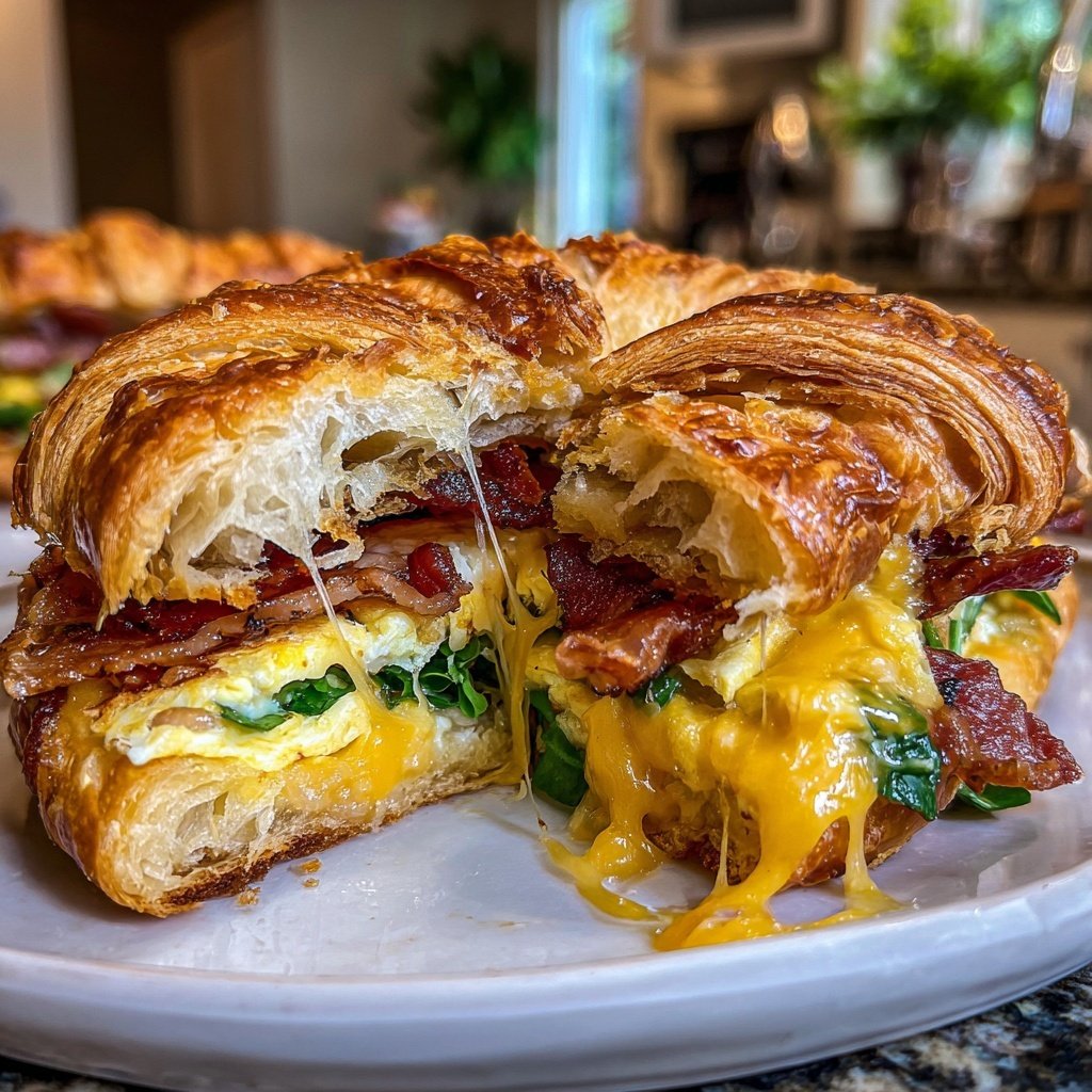 Savory Croissant Breakfast Sandwich