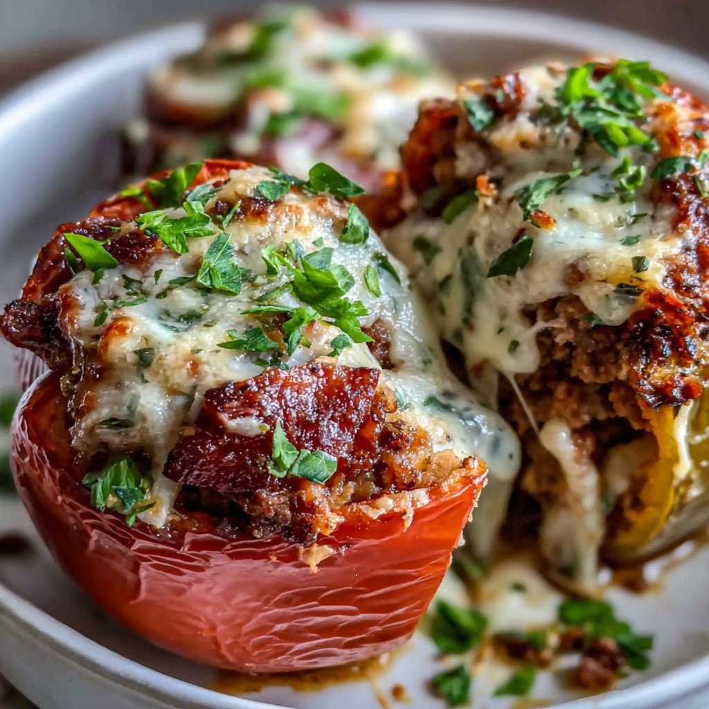 Ground Beef Stuffed Bell Peppers