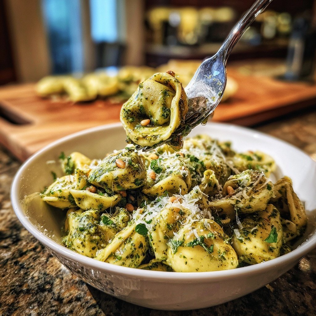 Creamy Pesto Tortellini