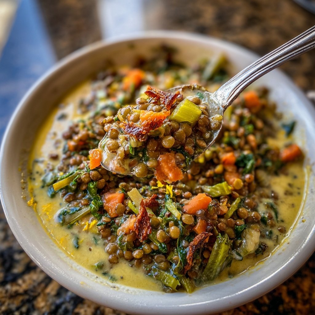 Creamy Lemon Lentil Bowl