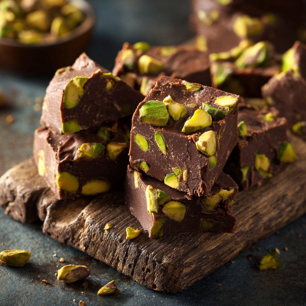 Chocolate Pistachio Fudge