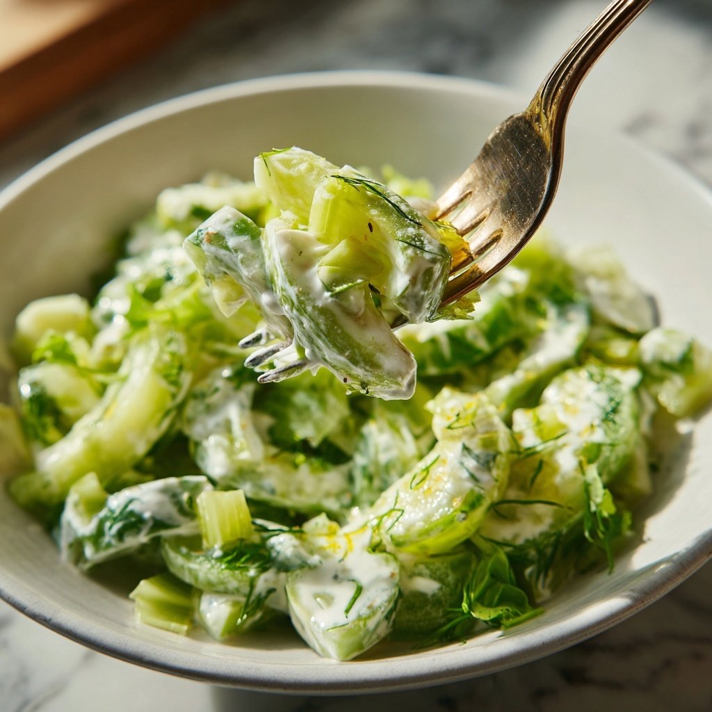 Celery Salad With Yogurt Dressing