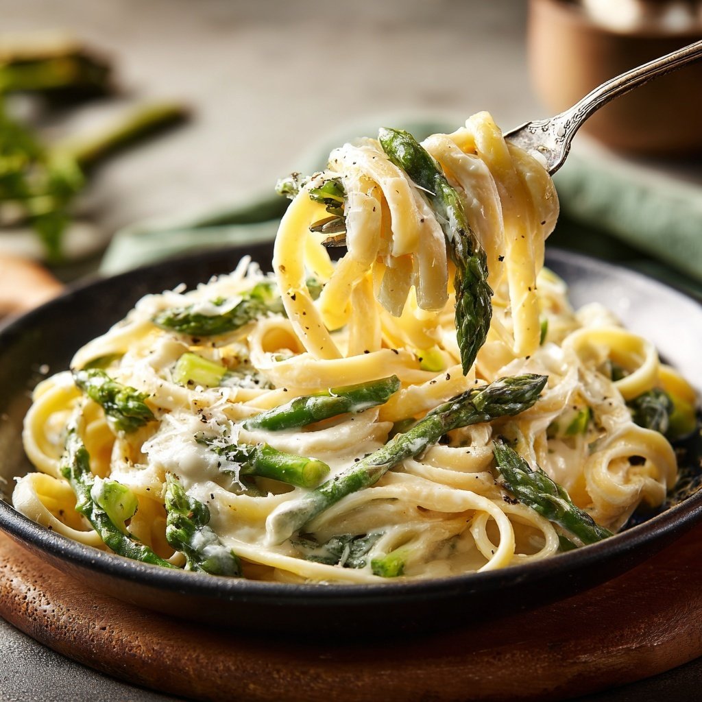 Romantic Creamy Asparagus Pasta