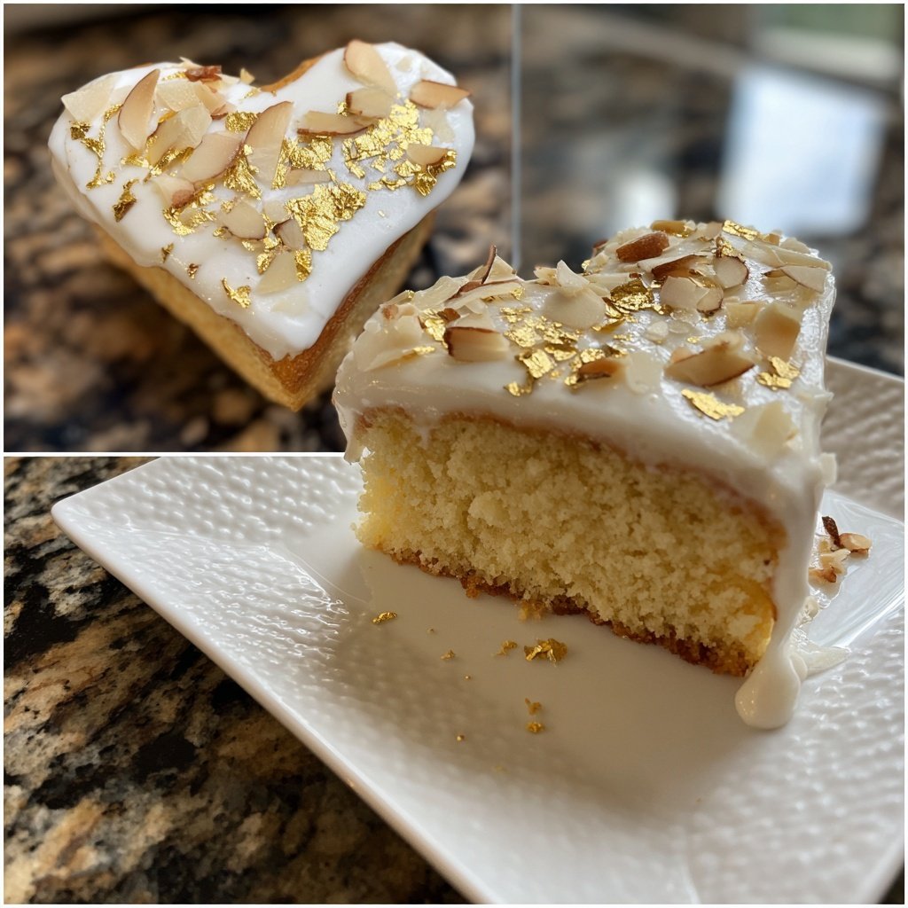 Mini Heart Cake with Almond Sponge