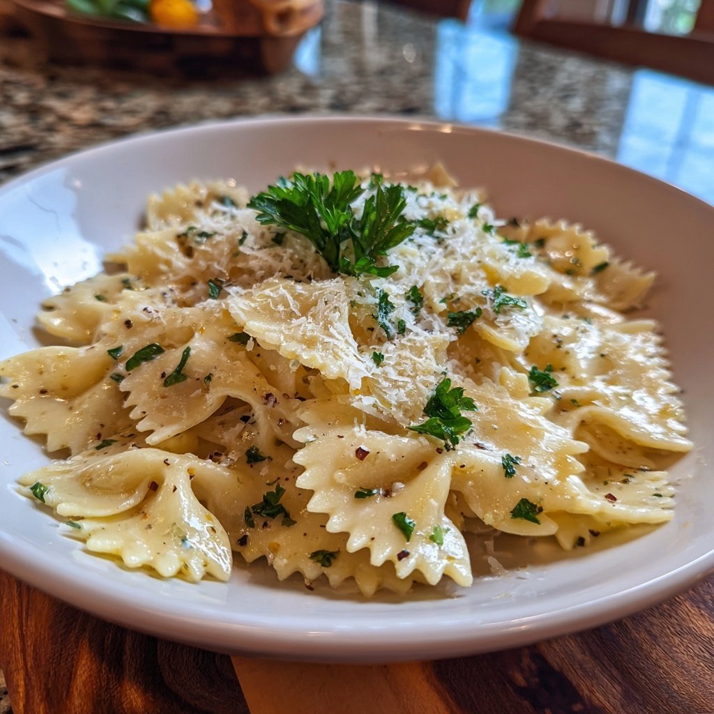 Bow Tie Pasta With Alfredo Sauce