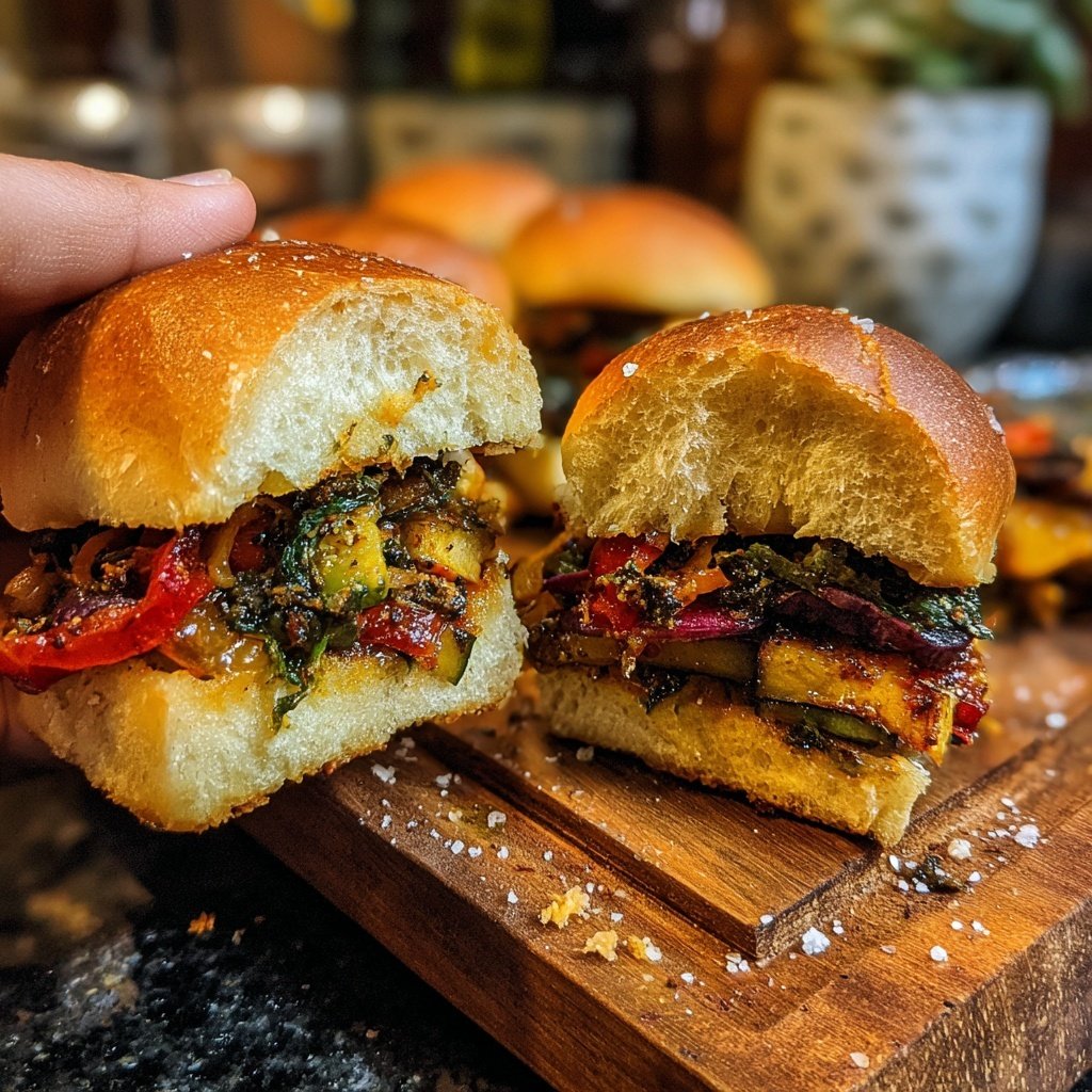 Grilled Vegetable Sliders
