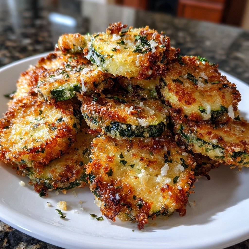 Crispy Zucchini Parmesan Coins