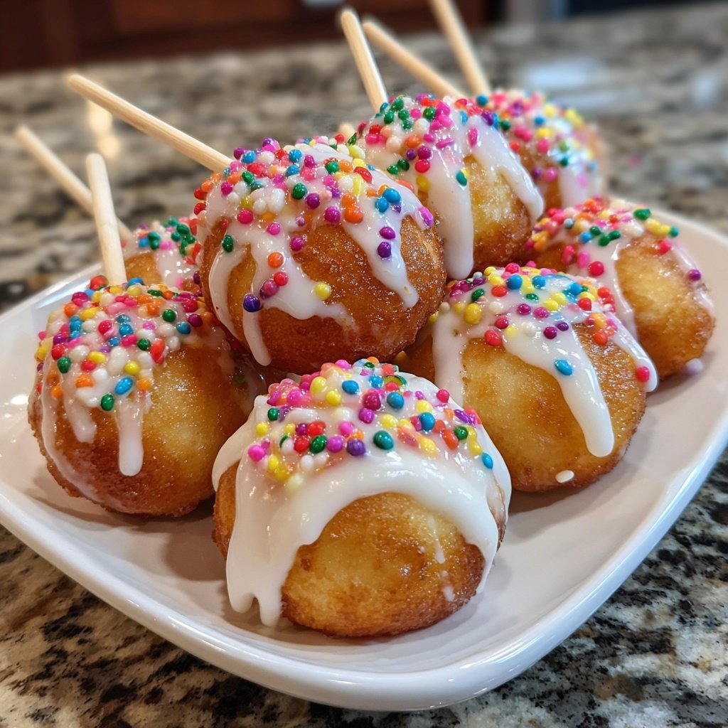 Super Bowl Desserts Mini Donut Skewers