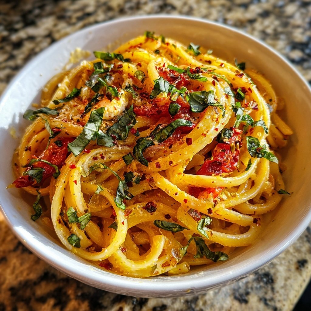 Romantic Tomato Burrata Pasta